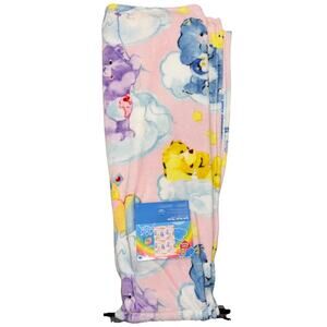 Care Bears Super Soft Plush Throw Blanket 50 X 70” Rainbow Balloons Stars NEW